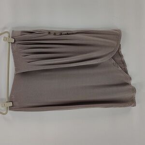 Simply Noelle Skirt Size XXL Gray Elastic Waist Lightweight Stretch Flowy Pocket